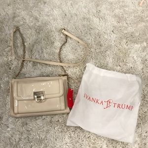 Ivanka Trump cream/tan crossbody handbags